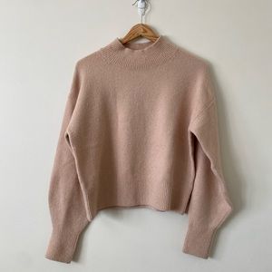 & Other Stories Tan Mock Neck Sweater XS